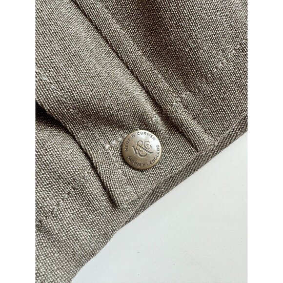 Men's KENT & CURWEN Loro Pia Green Wool Quilted Barn Coat Jacket, Size M - Picture 9 of 16